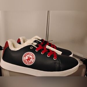 New Beverly Hills Polo Club  Women Navy Sneakers with Red Accents